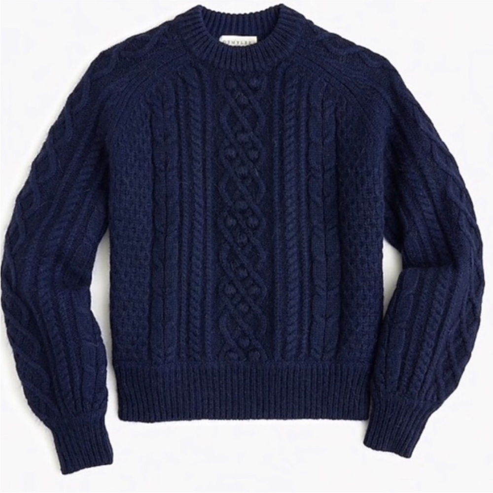 Demylee x J. Crew Navy Cable Knit Sweater - Picture 4 of 4